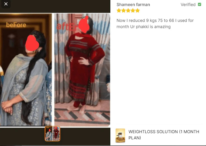 Herbal Weight Loss Powder 🌿 | 1-Month Plan | Free Delivery in Pakistan 💚